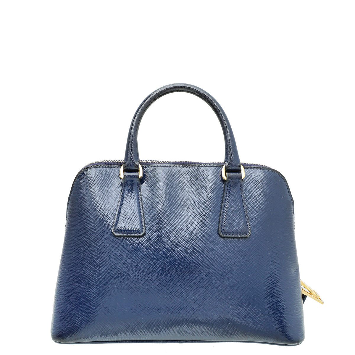 Prada Blue Vernice Promenade Bag