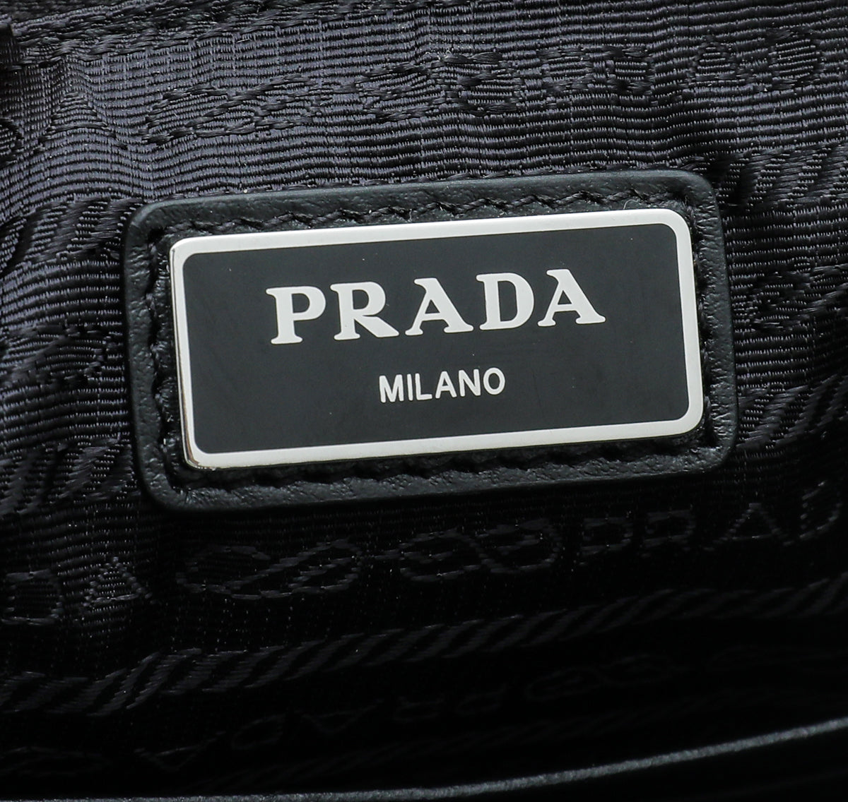 Prada Black Double Zipped Pouch