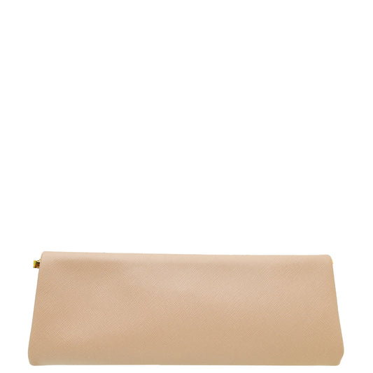 Prada Cammeo Nude East West Frame Clutch