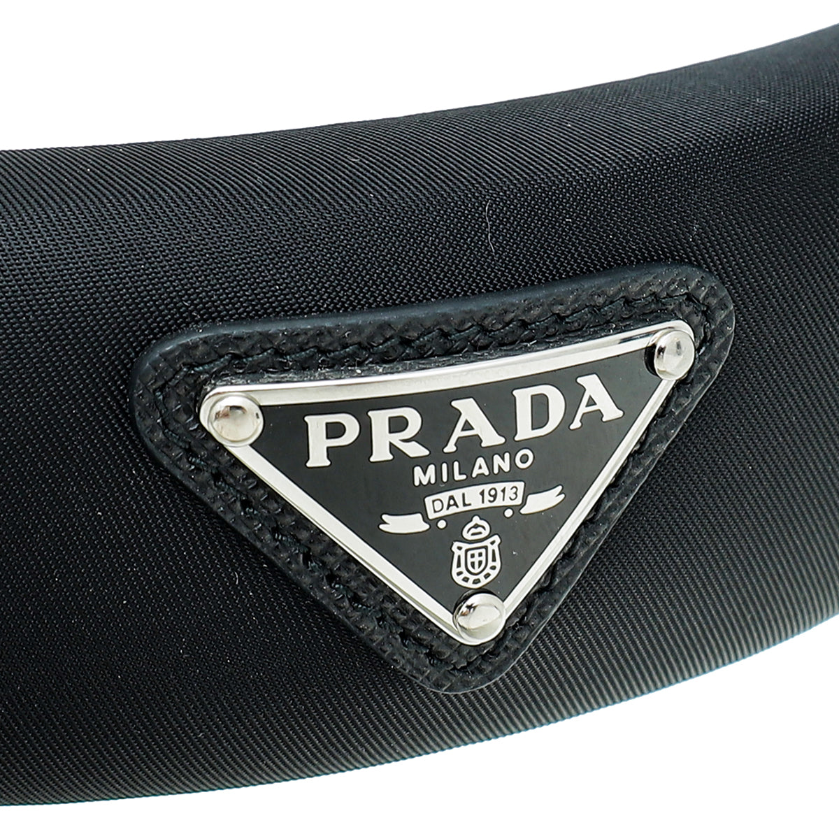 Prada Black Logo Re-Nylon Headband