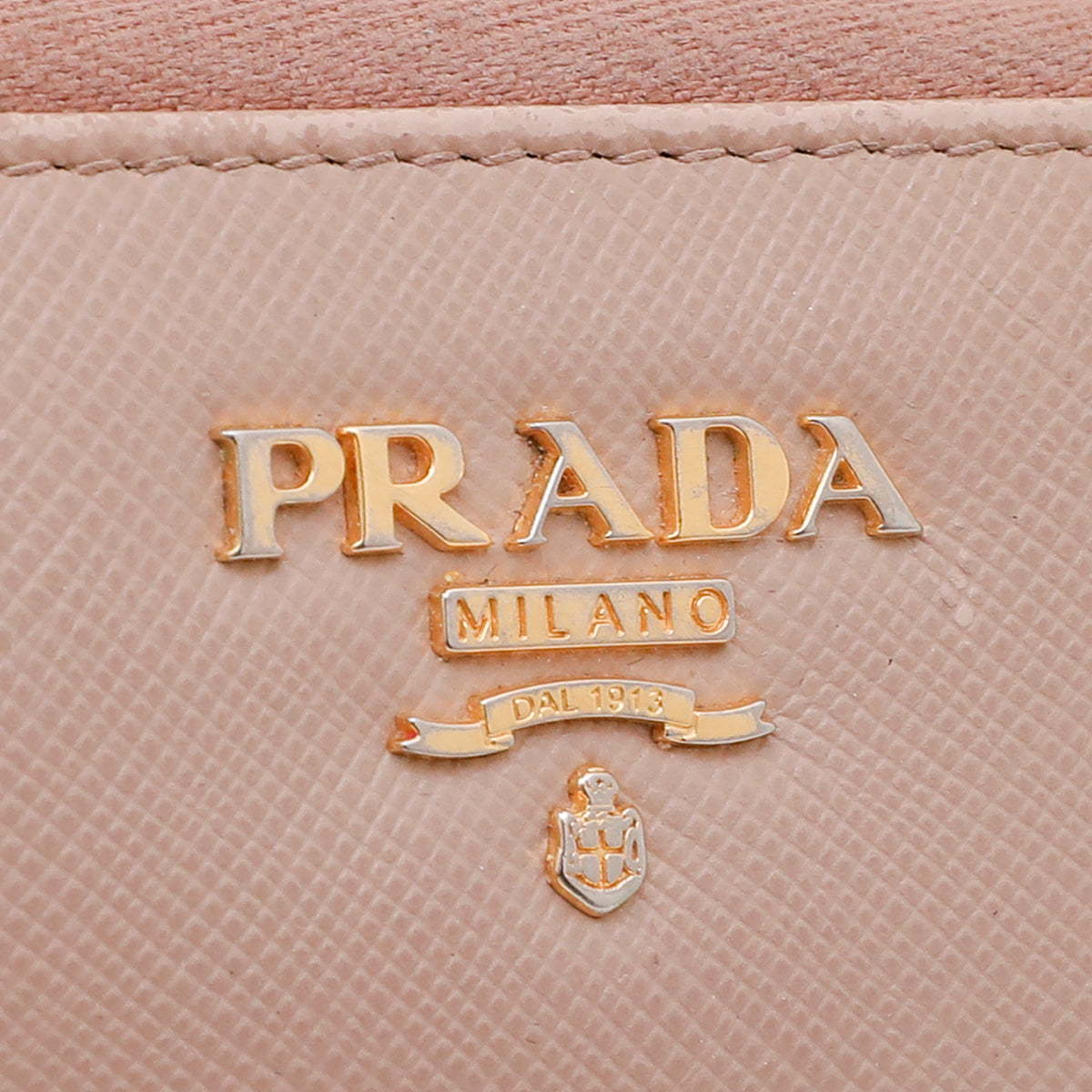 Prada Nude Zip Around Wallet