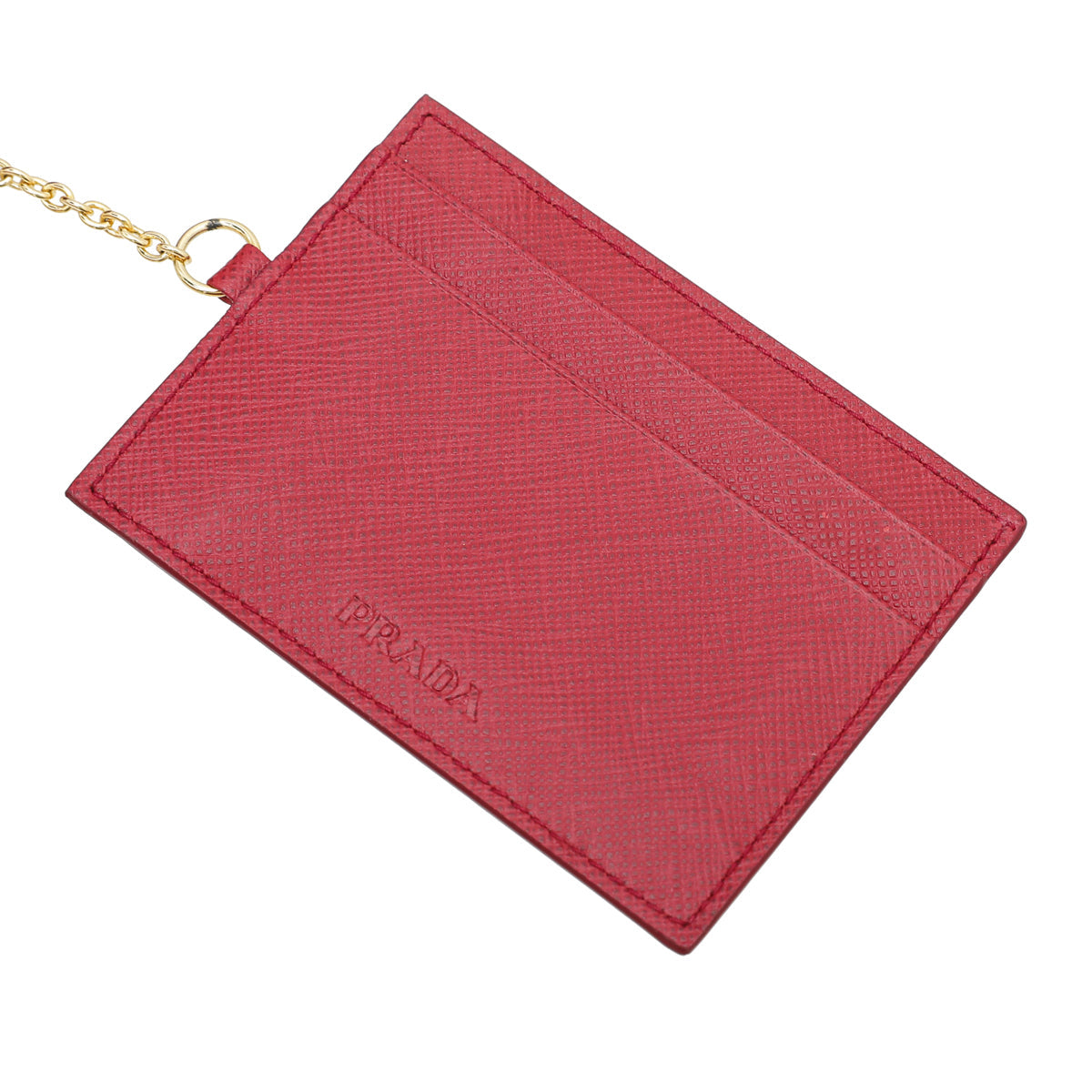 Prada Red Saffiano Monochrome Flap Long Wallet