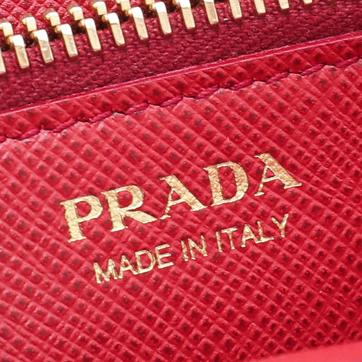 Prada Red Saffiano Monochrome Flap Long Wallet