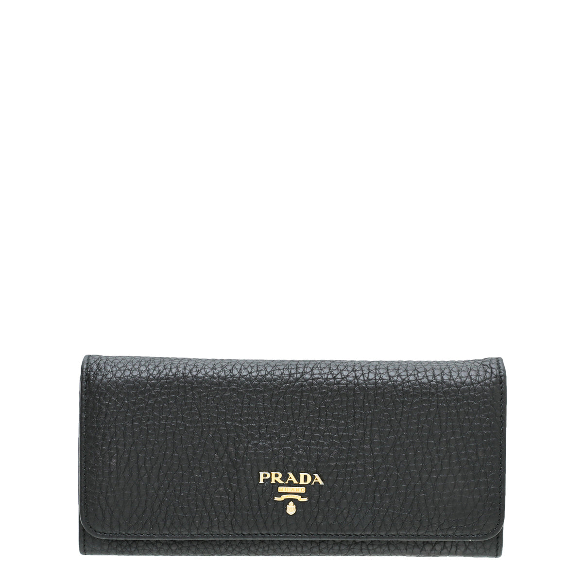 Prada Black Long Flap Wallet