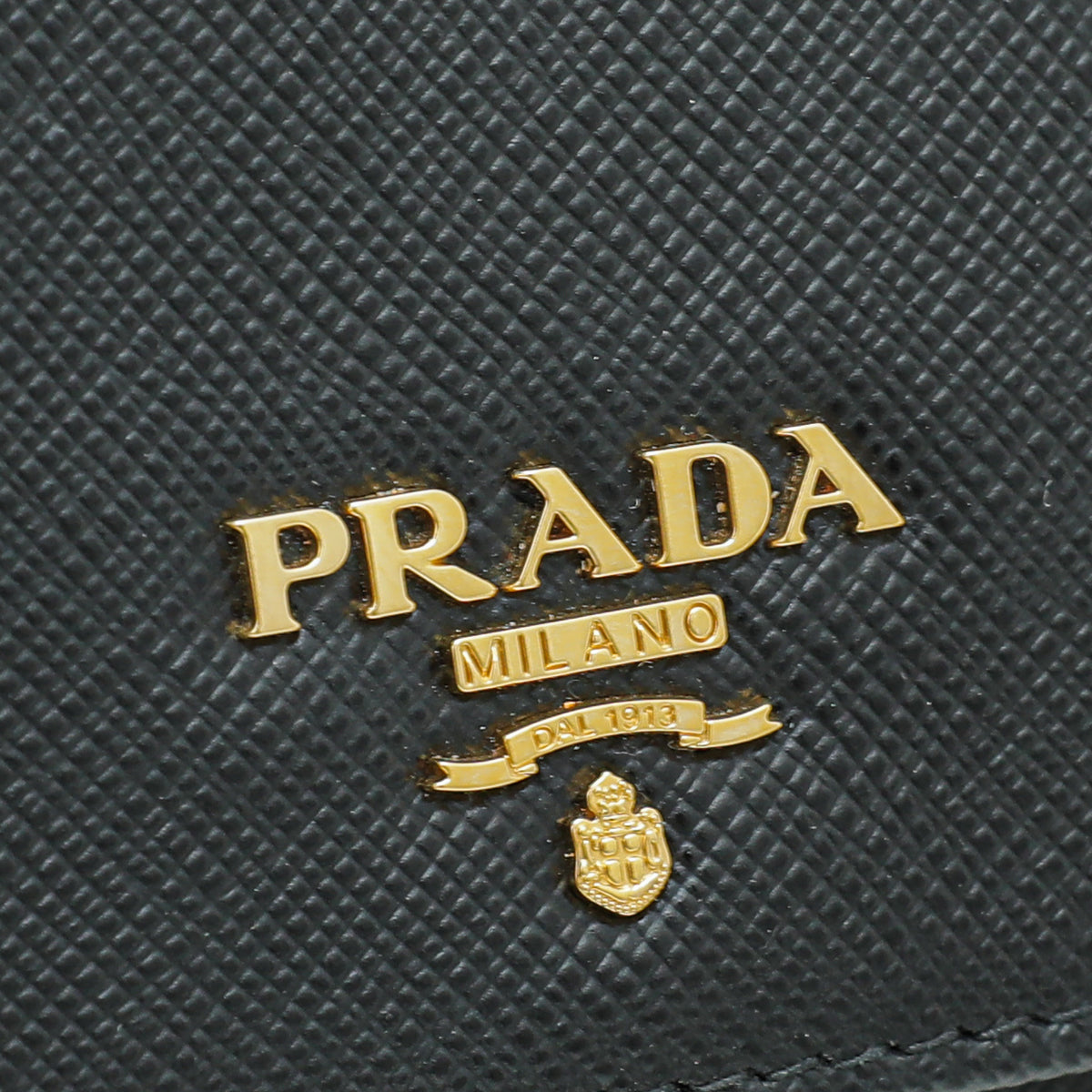 Prada Black Flap Wallet W/ Detachable Card Holder