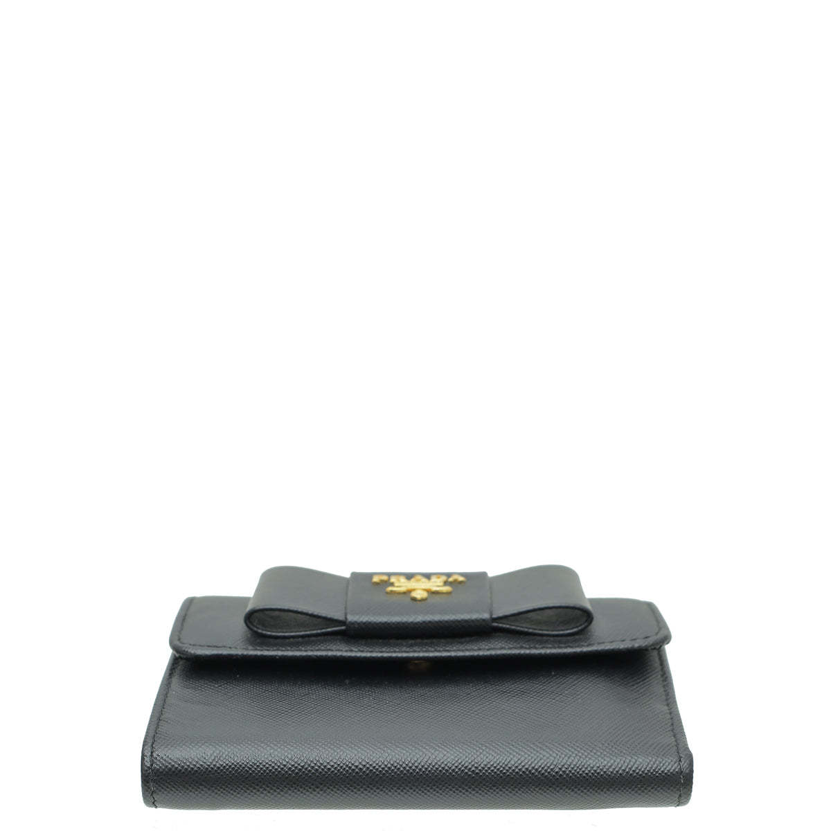 Prada Black Bow Trifold Wallet