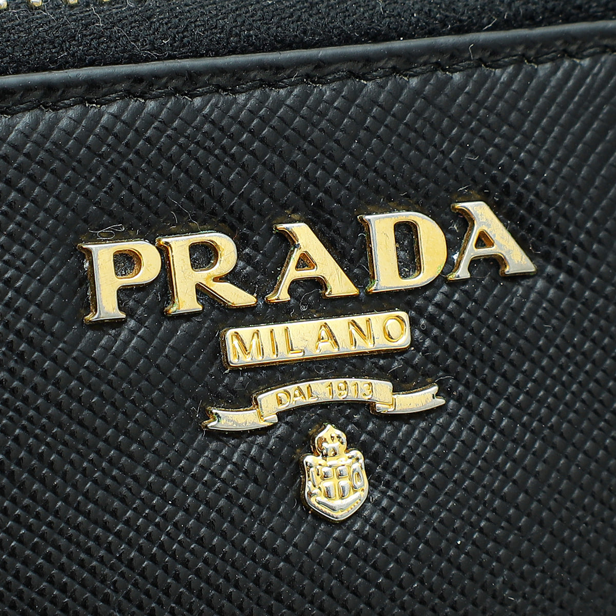 Prada Black Zip Around Wallet