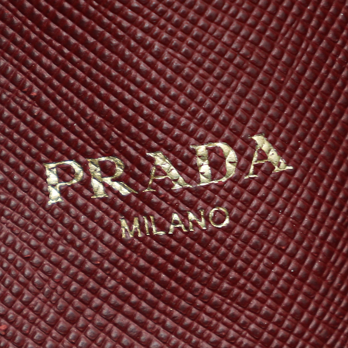 Prada Burgundy Logo Envelope Slim Wallet