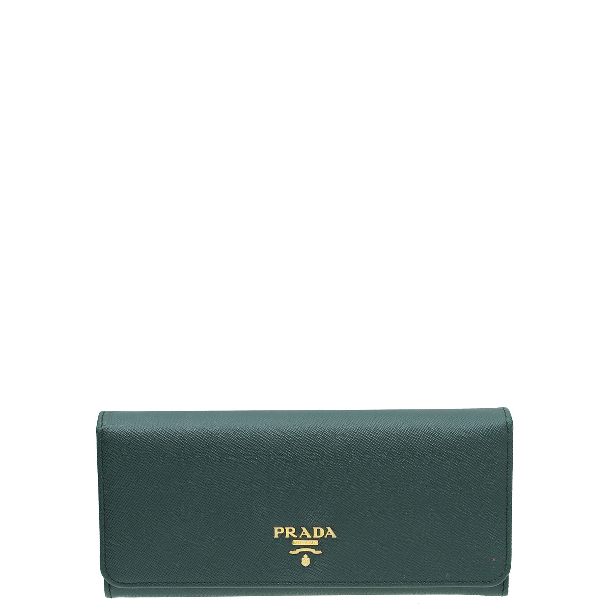 Prada Dark Green Lux Long Continental Wallet