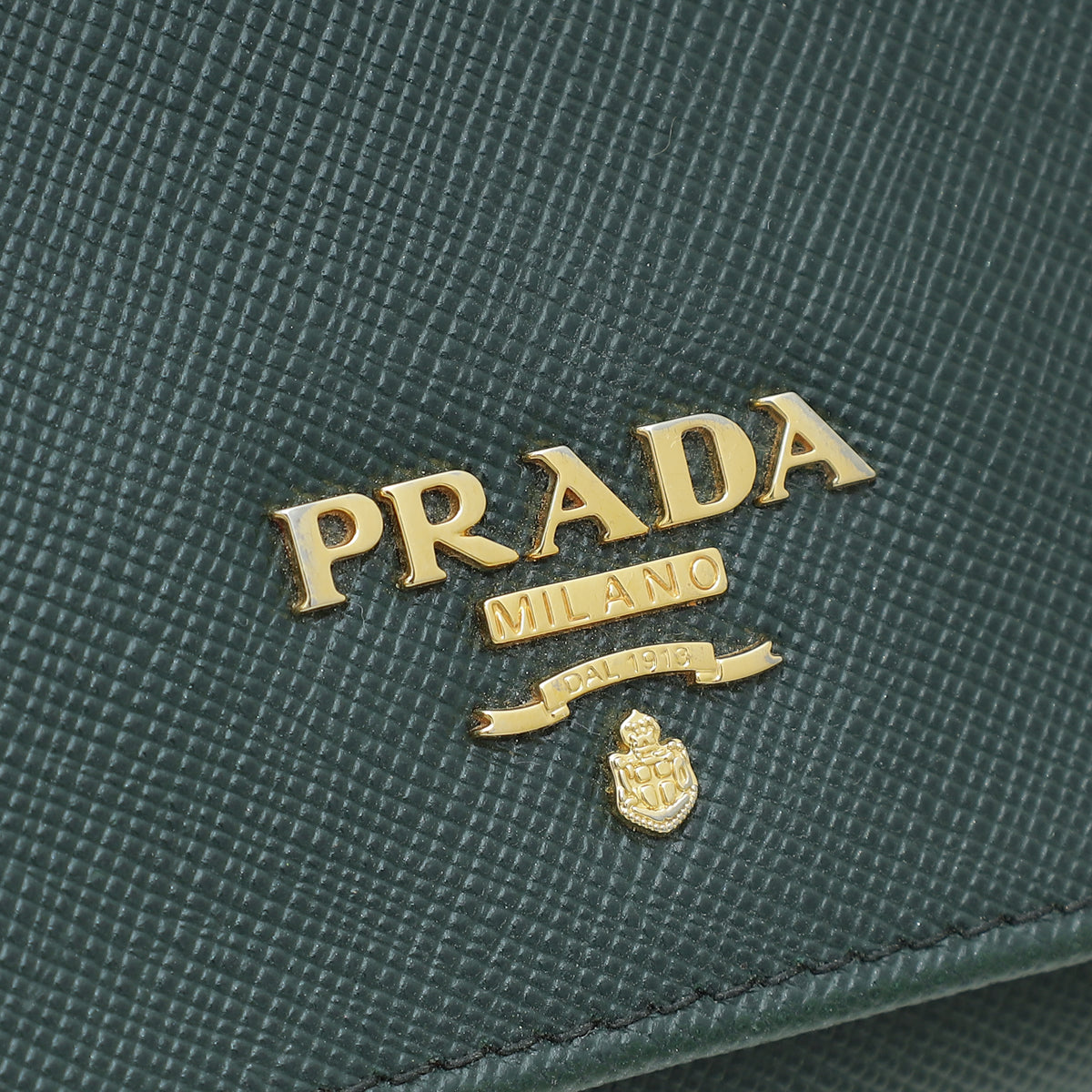 Prada Dark Green Lux Long Continental Wallet