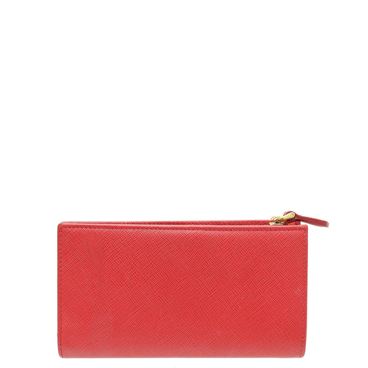 Prada Fuoco Triangle Wallet