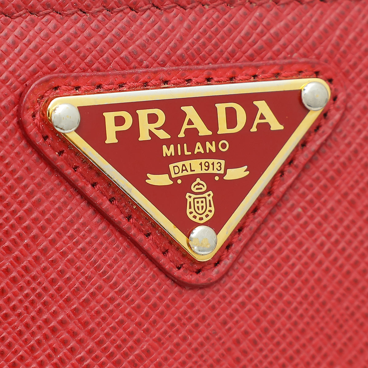 Prada Fuoco Triangle Wallet