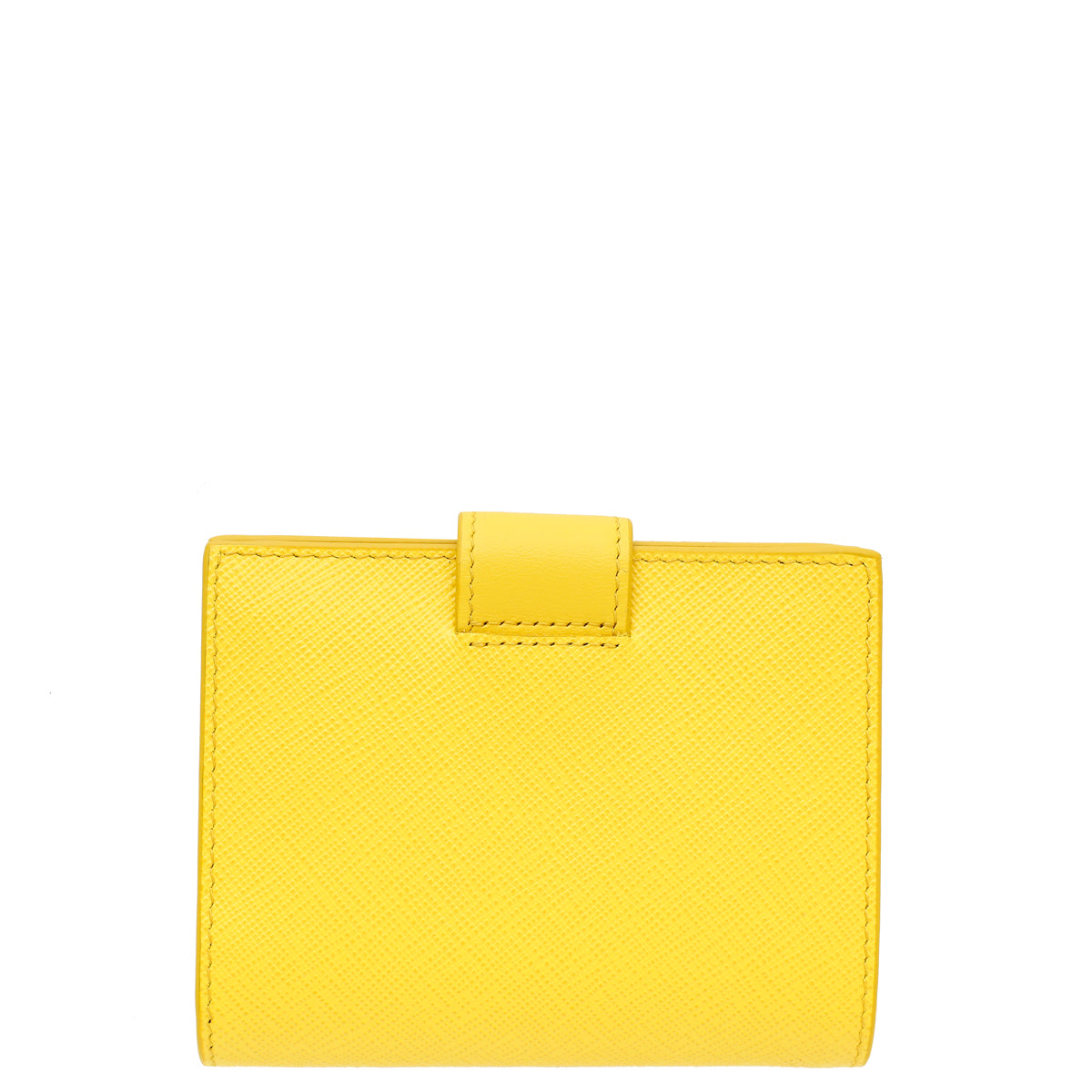 Prada Yellow Small Flap Tab Wallet