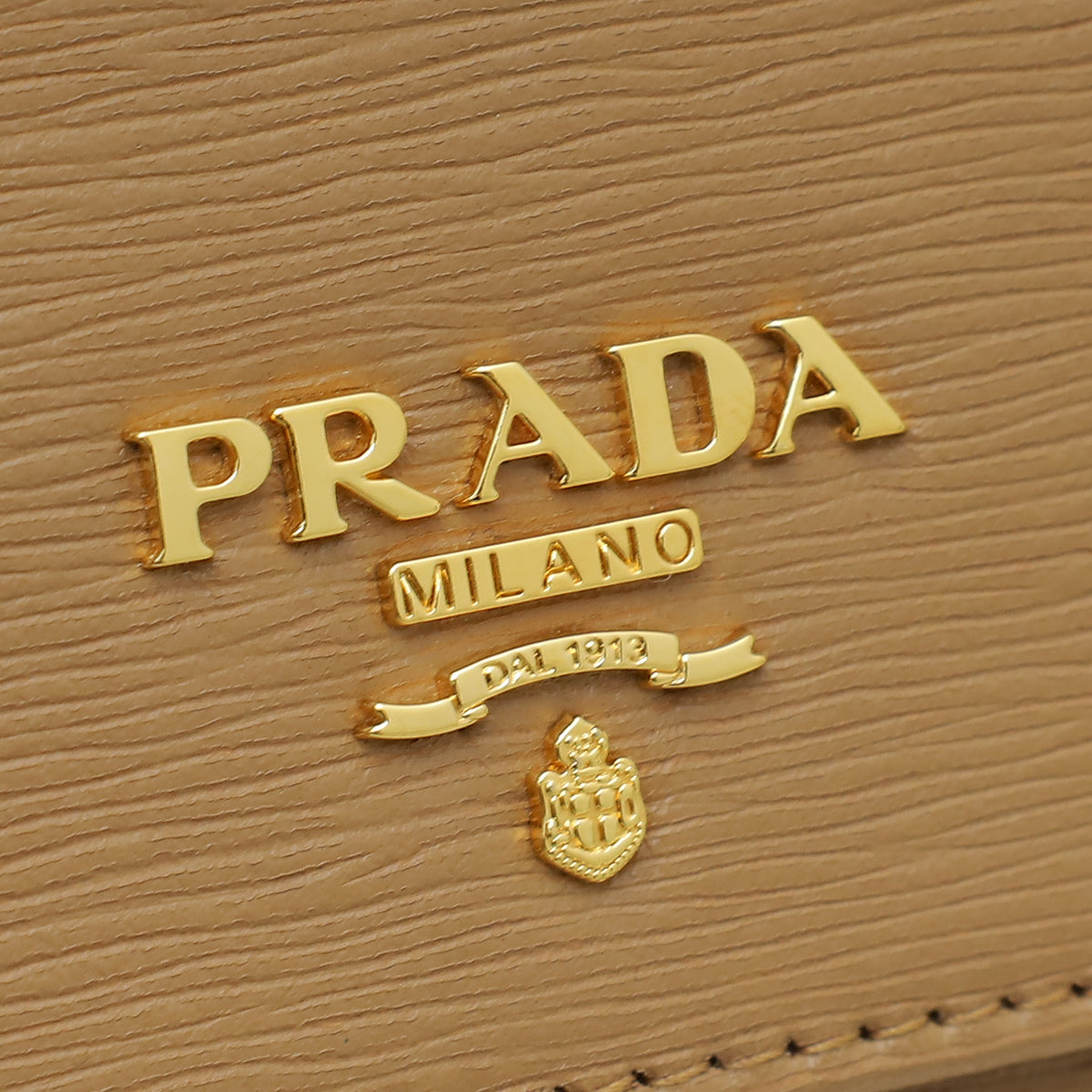 Prada Brown Vitello Move Wallet on Chain