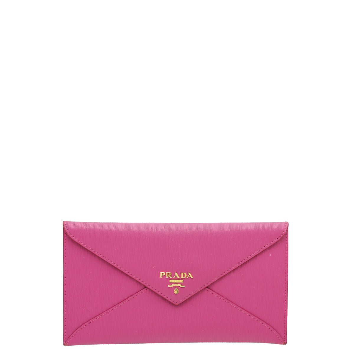 Prada Fuchsia Vitello Move Envelope Slim Wallet