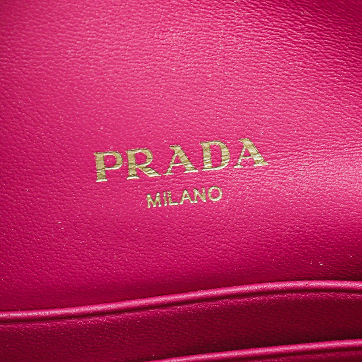 Prada Fuchsia Vitello Move Envelope Slim Wallet