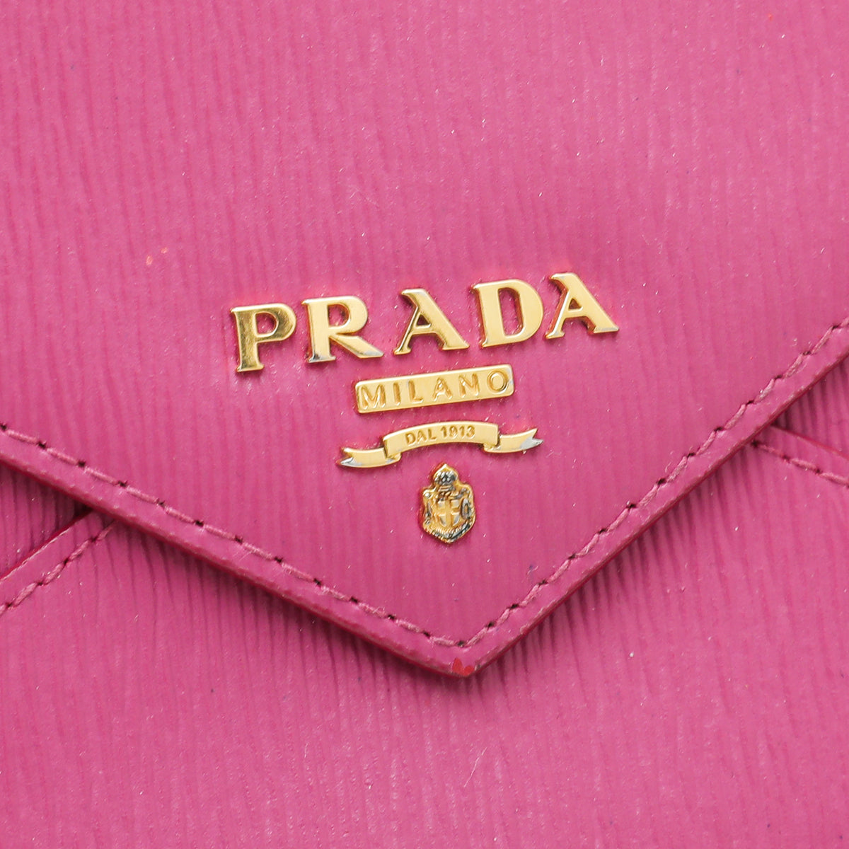 Prada Fuchsia Vitello Move Envelope Slim Wallet