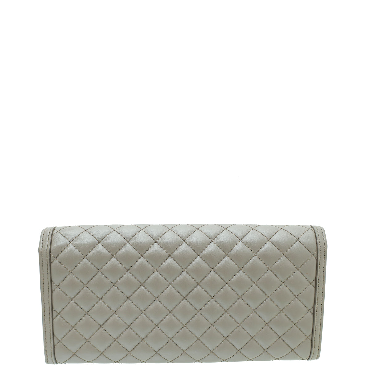 Prada Grey Soft Quilted Wallet on Chain