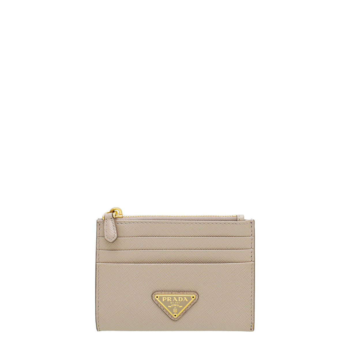 Prada Powder Pink Zipped Card Wallet