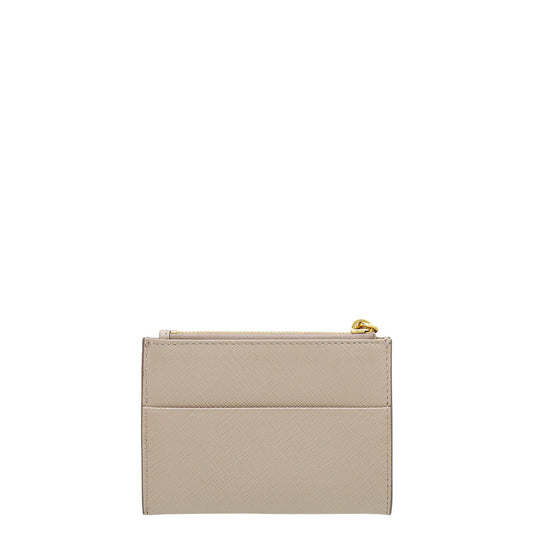 Prada Powder Pink Zipped Card Wallet