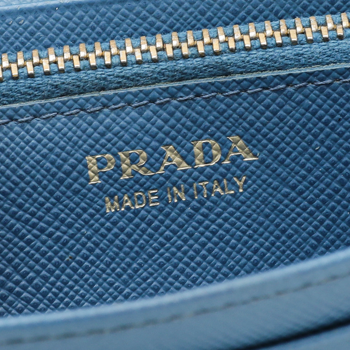 Prada Blue Bow Flap Wallet w/Detachable Card Holder