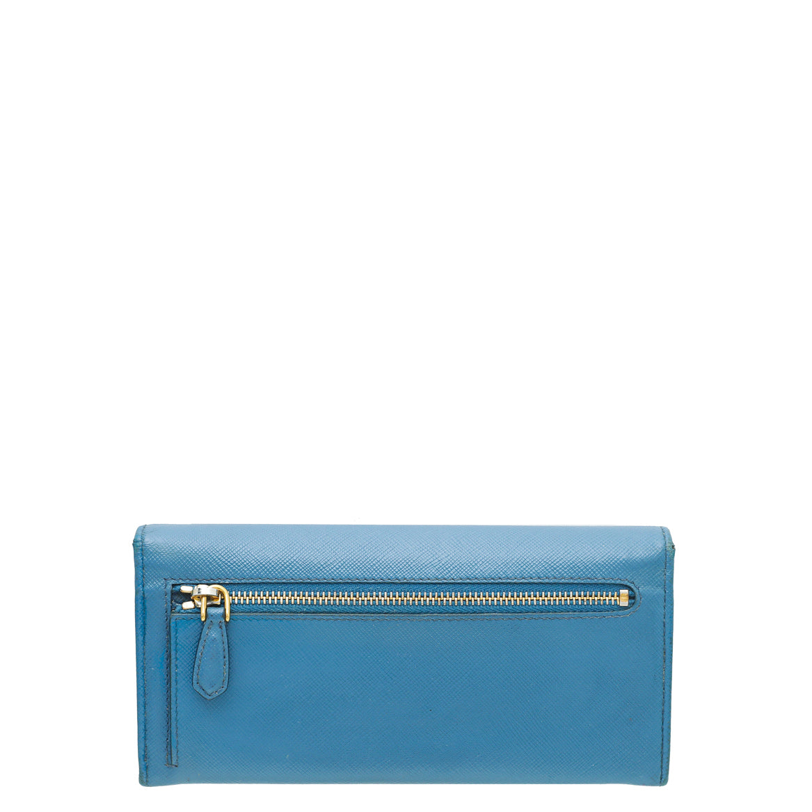 Prada Blue Bow Flap Wallet w/Detachable Card Holder