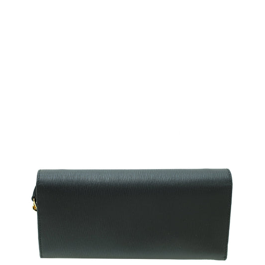 Prada Black Vitello Move Wallet on Chain