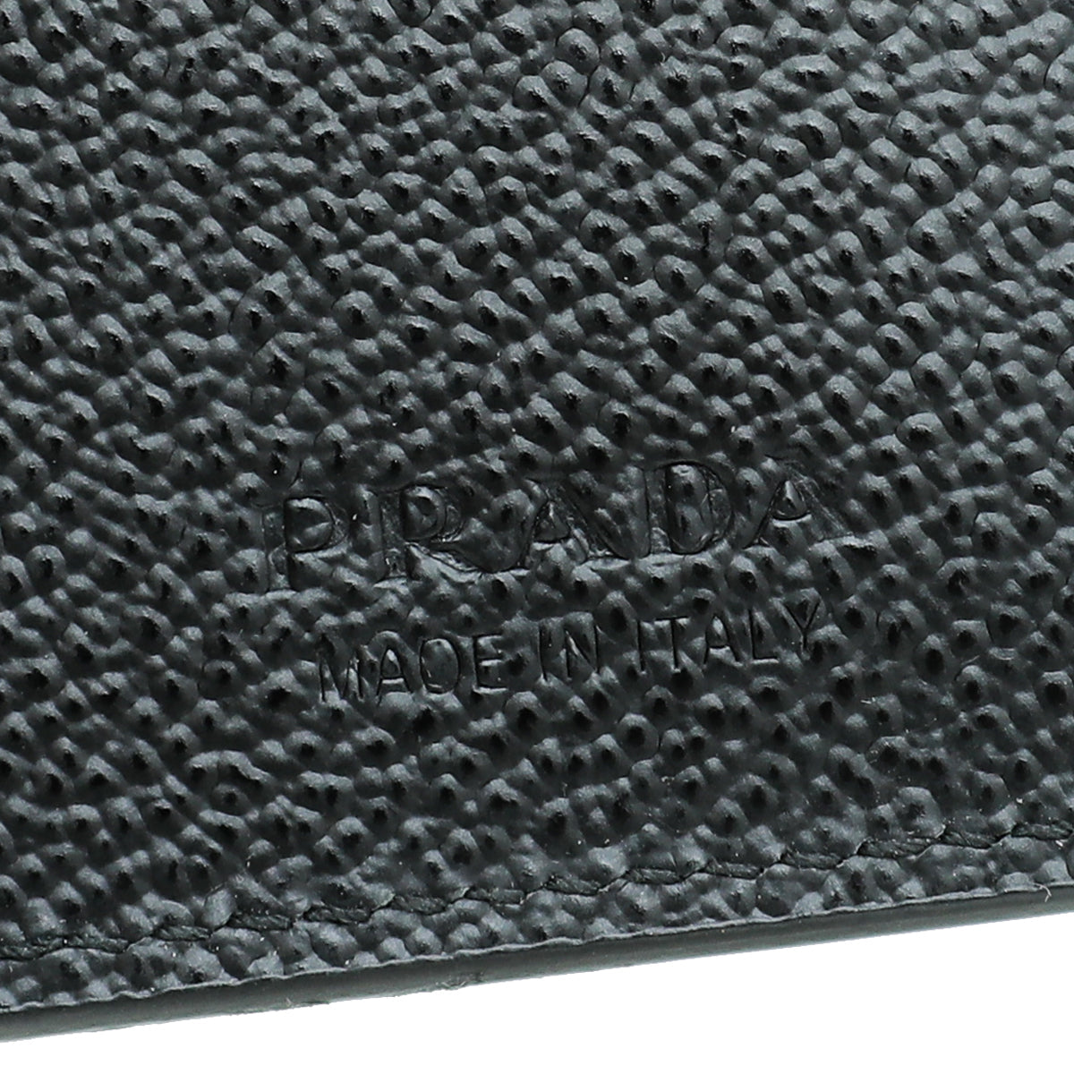 Prada Black Vitello Micro Grain Long Wallet