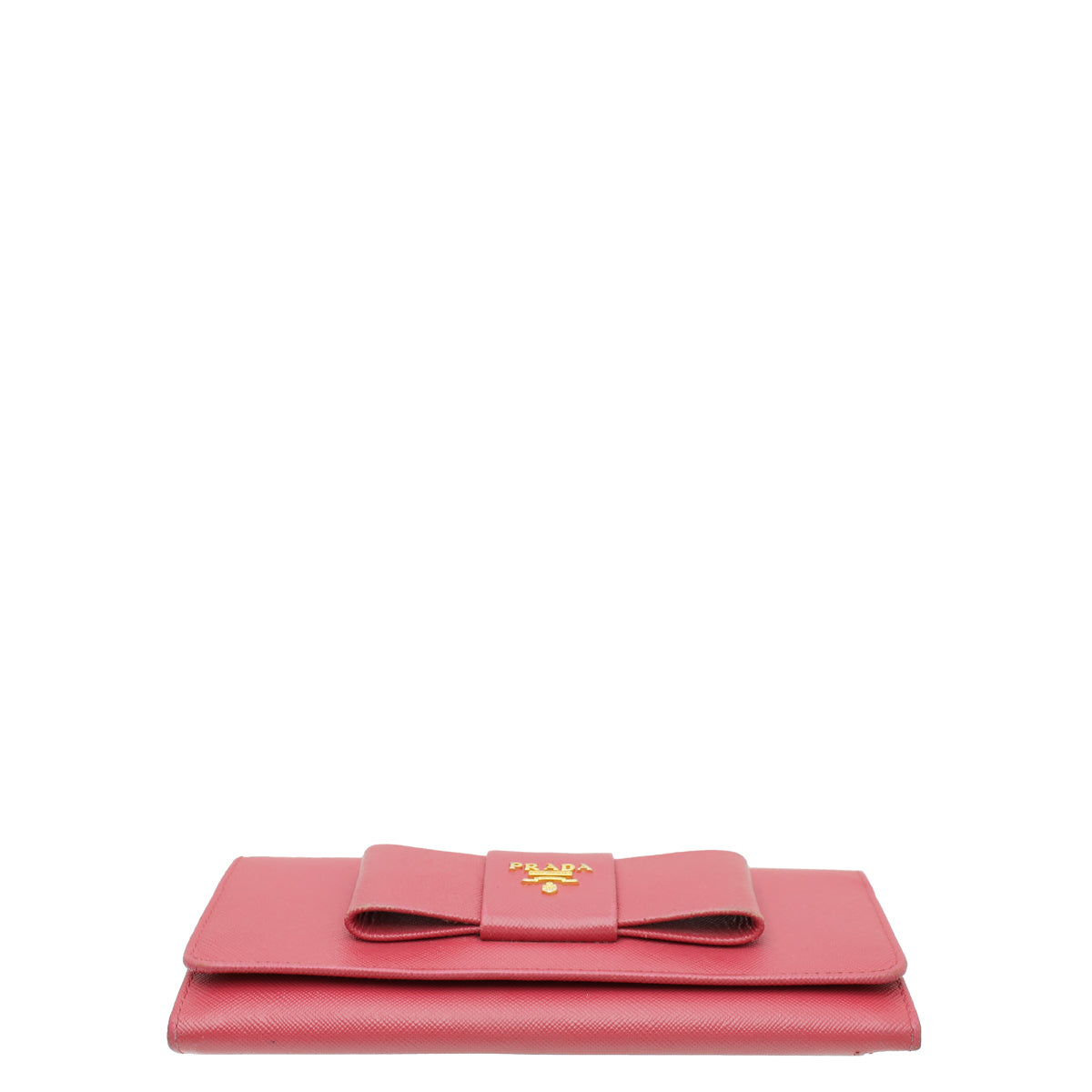 Prada Pink Lux Bow Continental Wallet