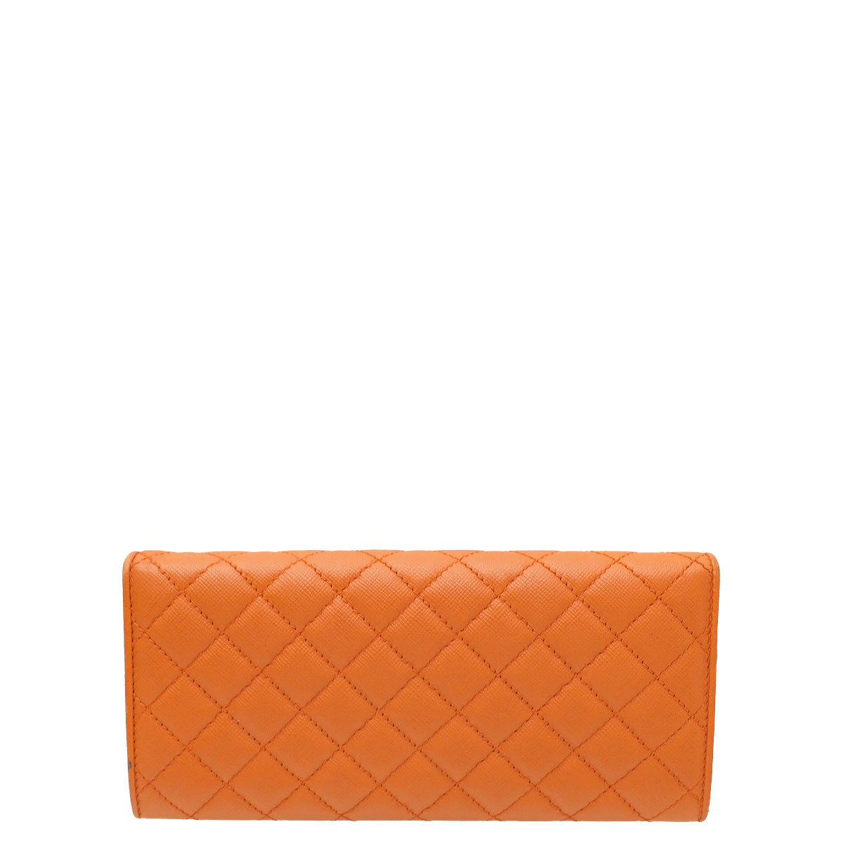 Prada Papaya Quilted Continental Wallet