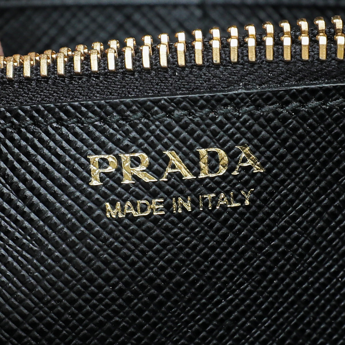 Prada Black Shine Monochrome Large Wallet