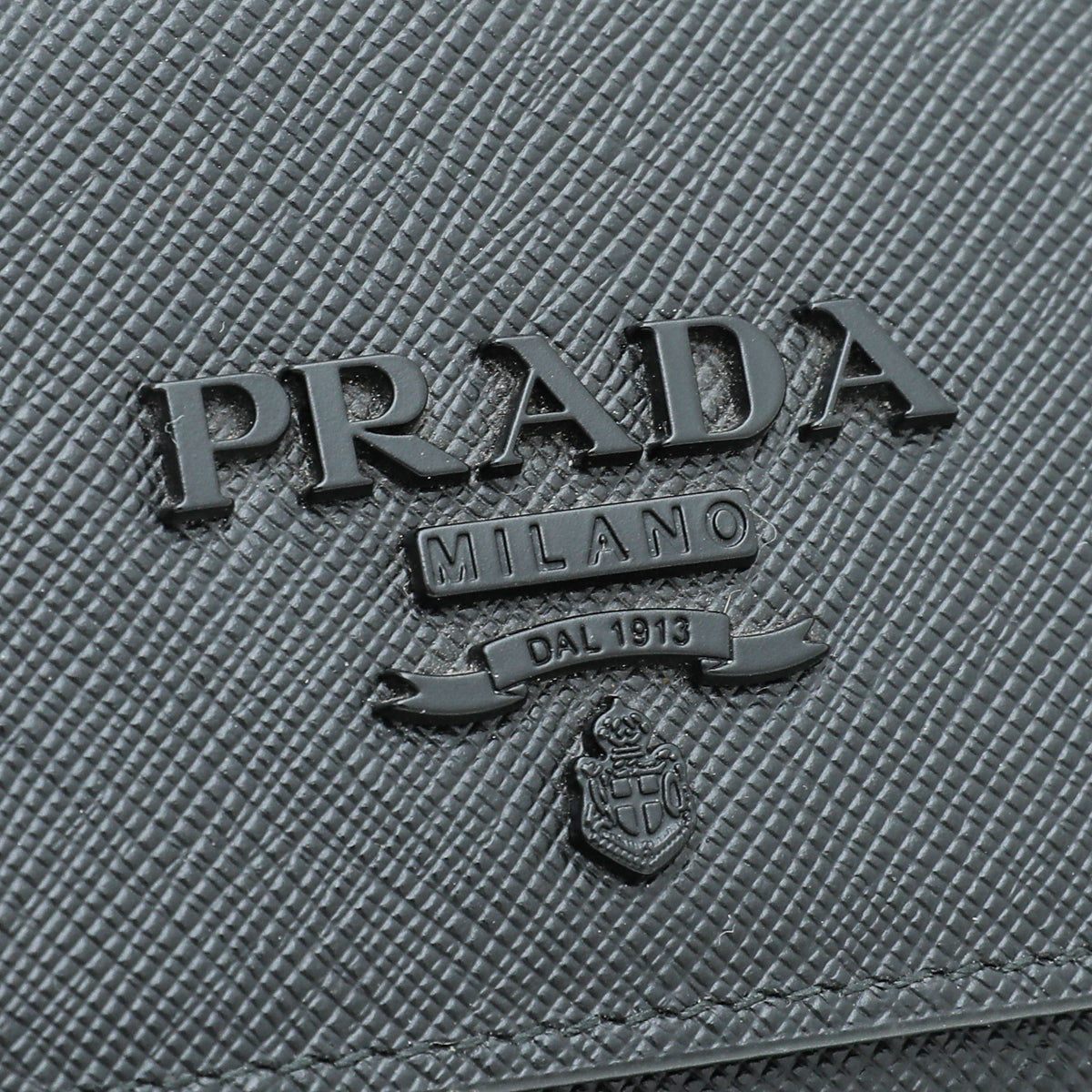 Prada Black Shine Monochrome Large Wallet