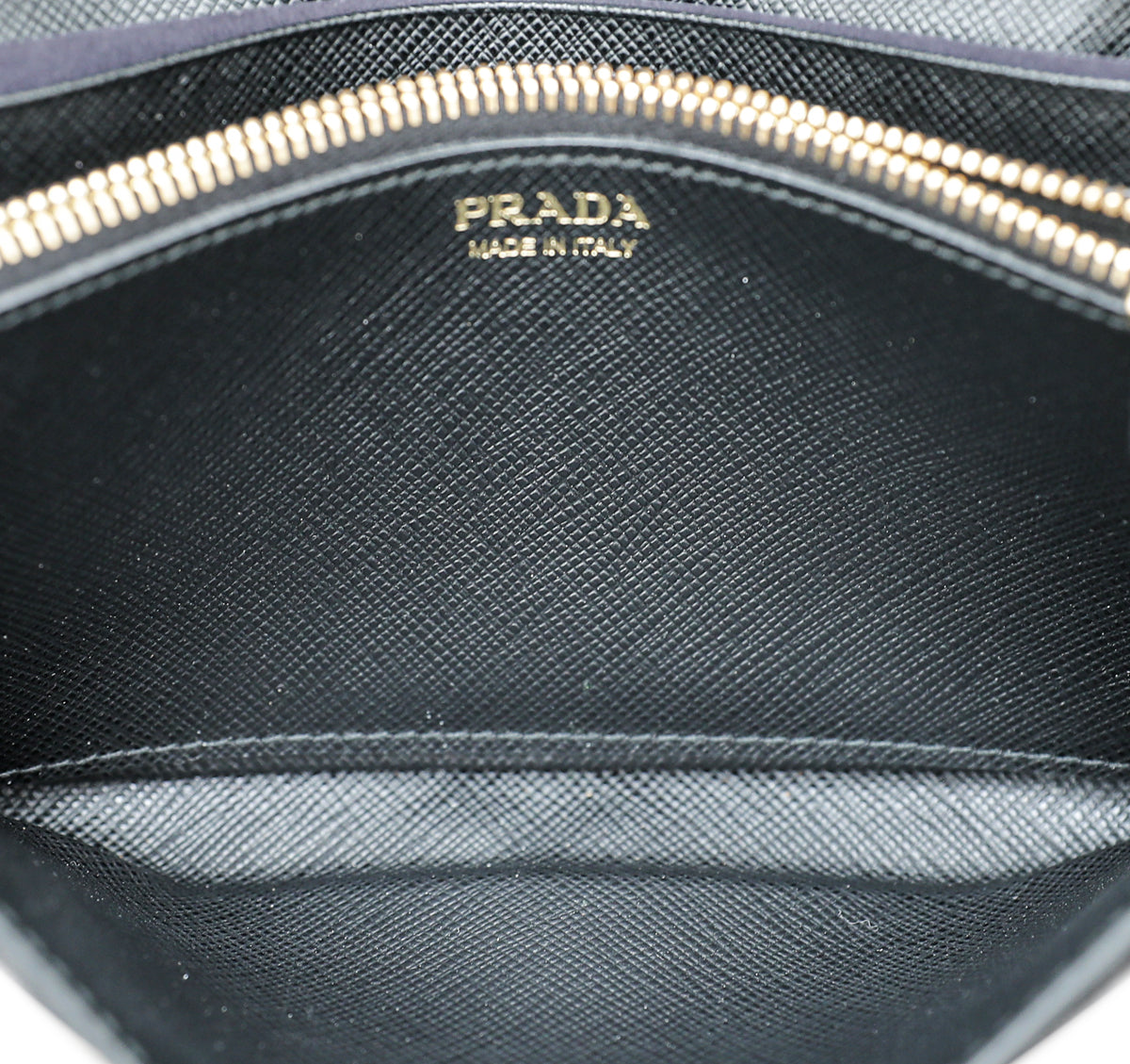 Prada Black Shine Monochrome Large Wallet