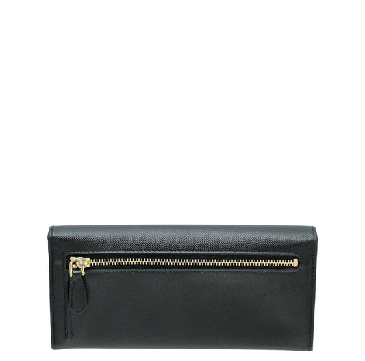 Prada Black Large Long Wallet