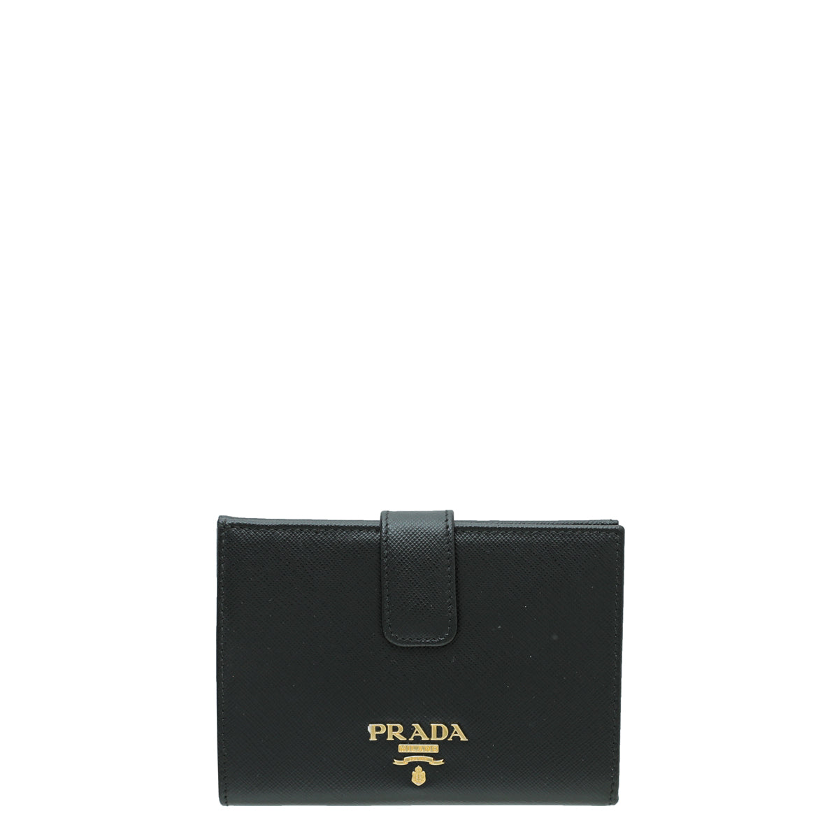 Prada Black Metal French Wallet