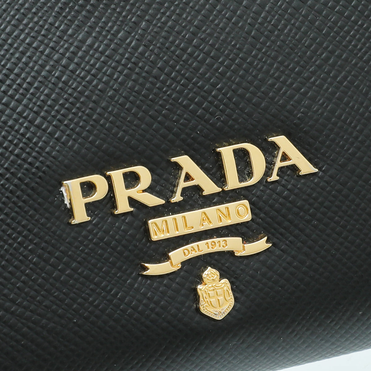 Prada Black Metal French Wallet