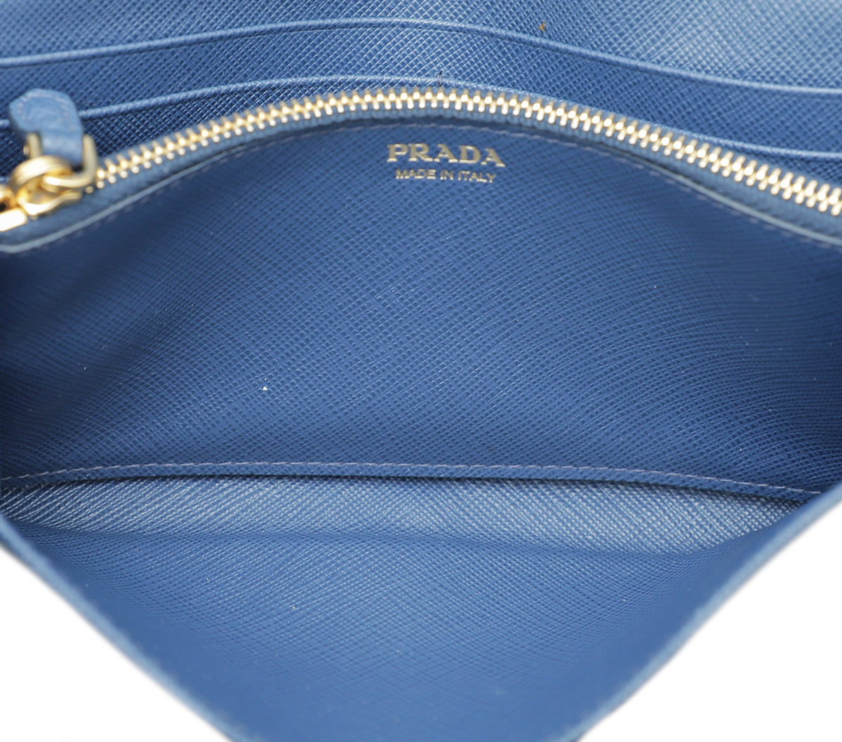 Prada Blue Flap Long Wallet