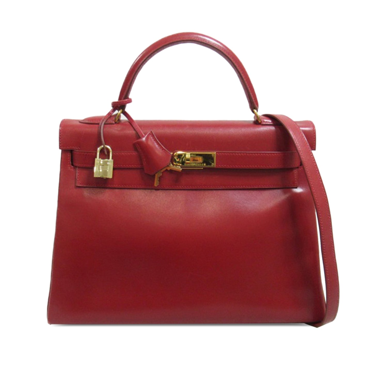 Hermès Kelly Retourne 32 Red Box Calf