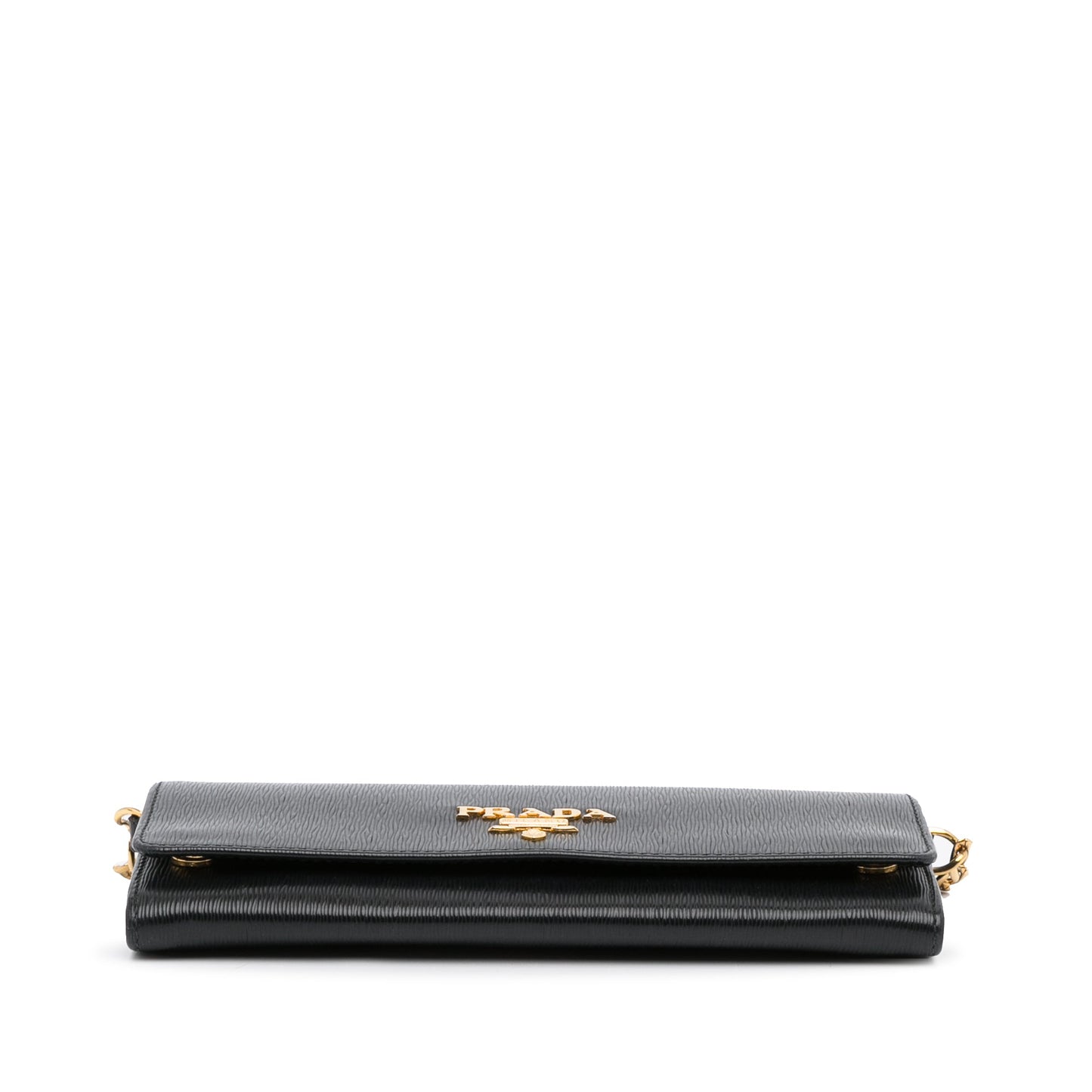 Prada Wallet On Chain Black Vitello Move