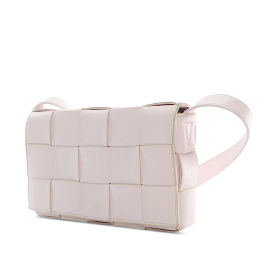 Bottega Veneta Cassette Pink Intrecciato Lambskin