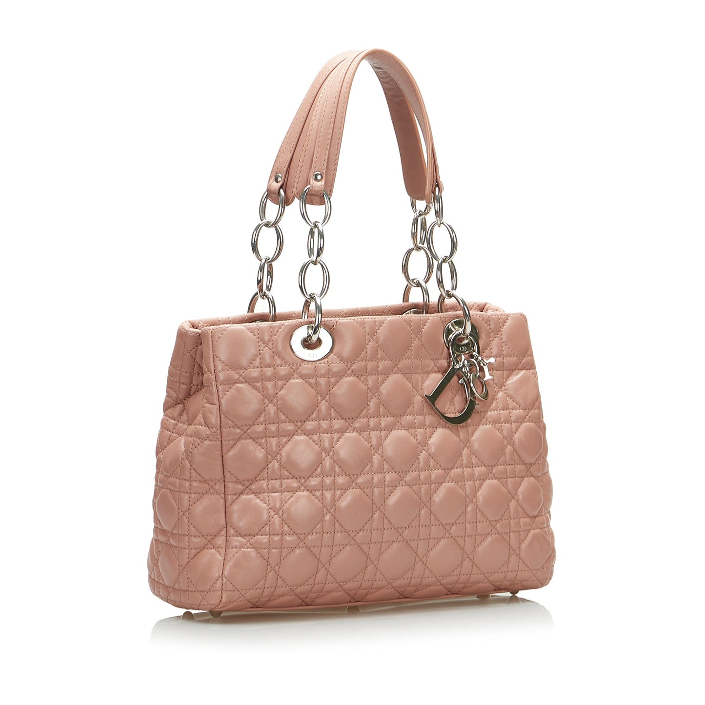 Dior Lady Dior Soft Shopper Pink Cannage Quilted Leather