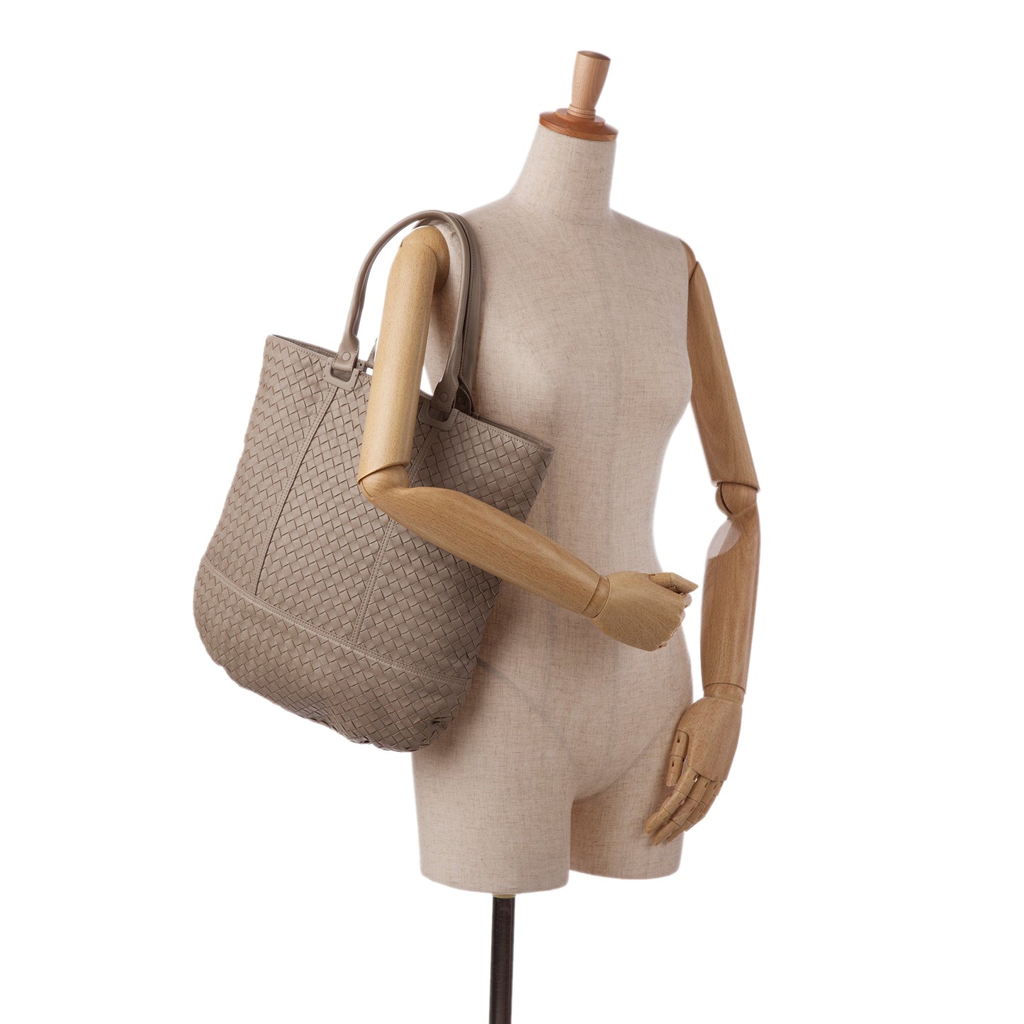 Gray Bottega Veneta Intrecciato Nappa Tote