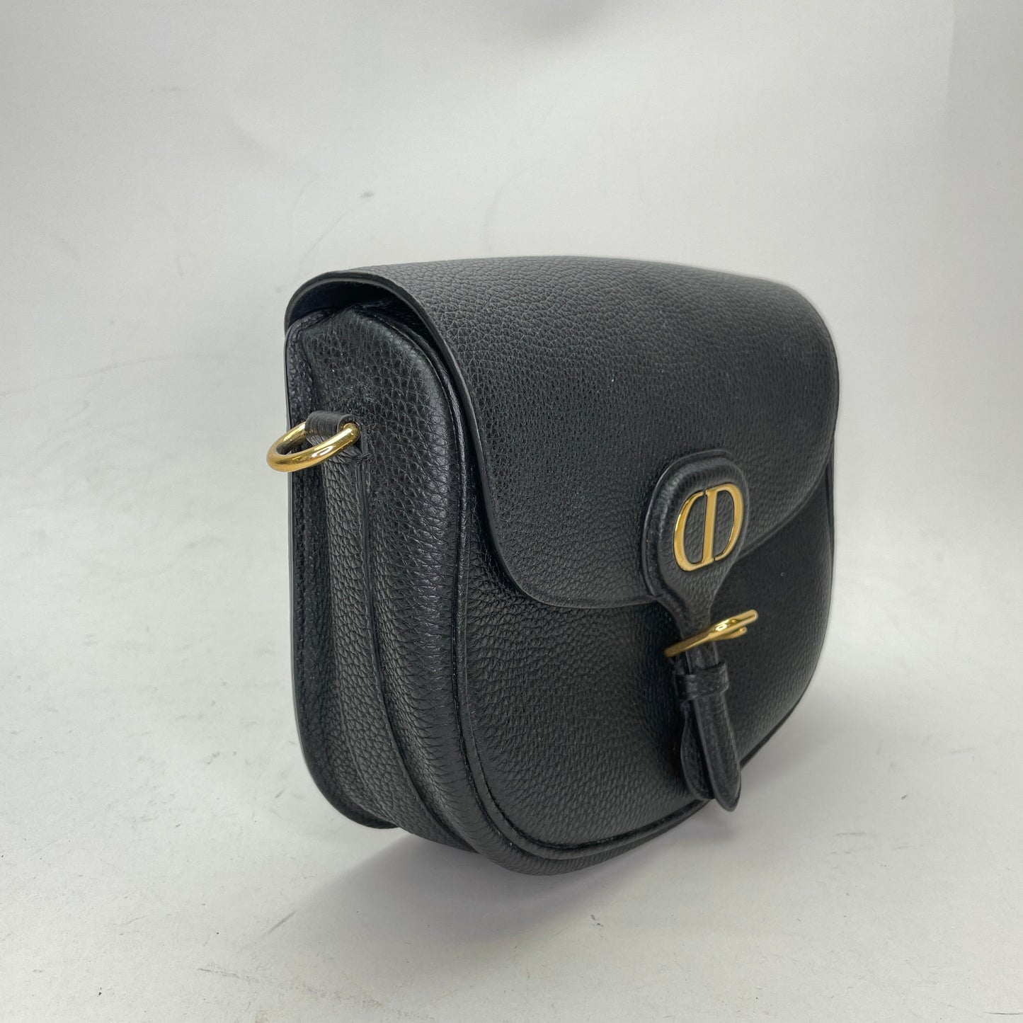 Bobby Black Crossbody Bag in Calfskin, Gold hardware