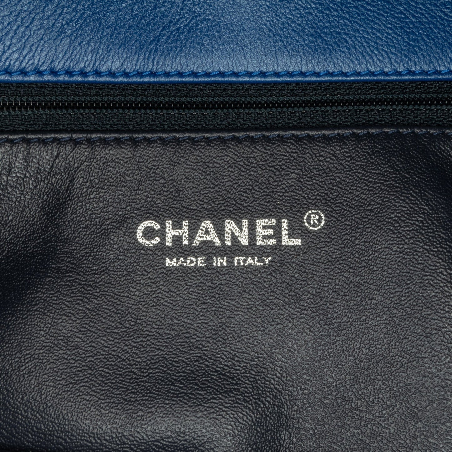 Chanel Multi Chain Flap Blue Quilted Calfskin Silver