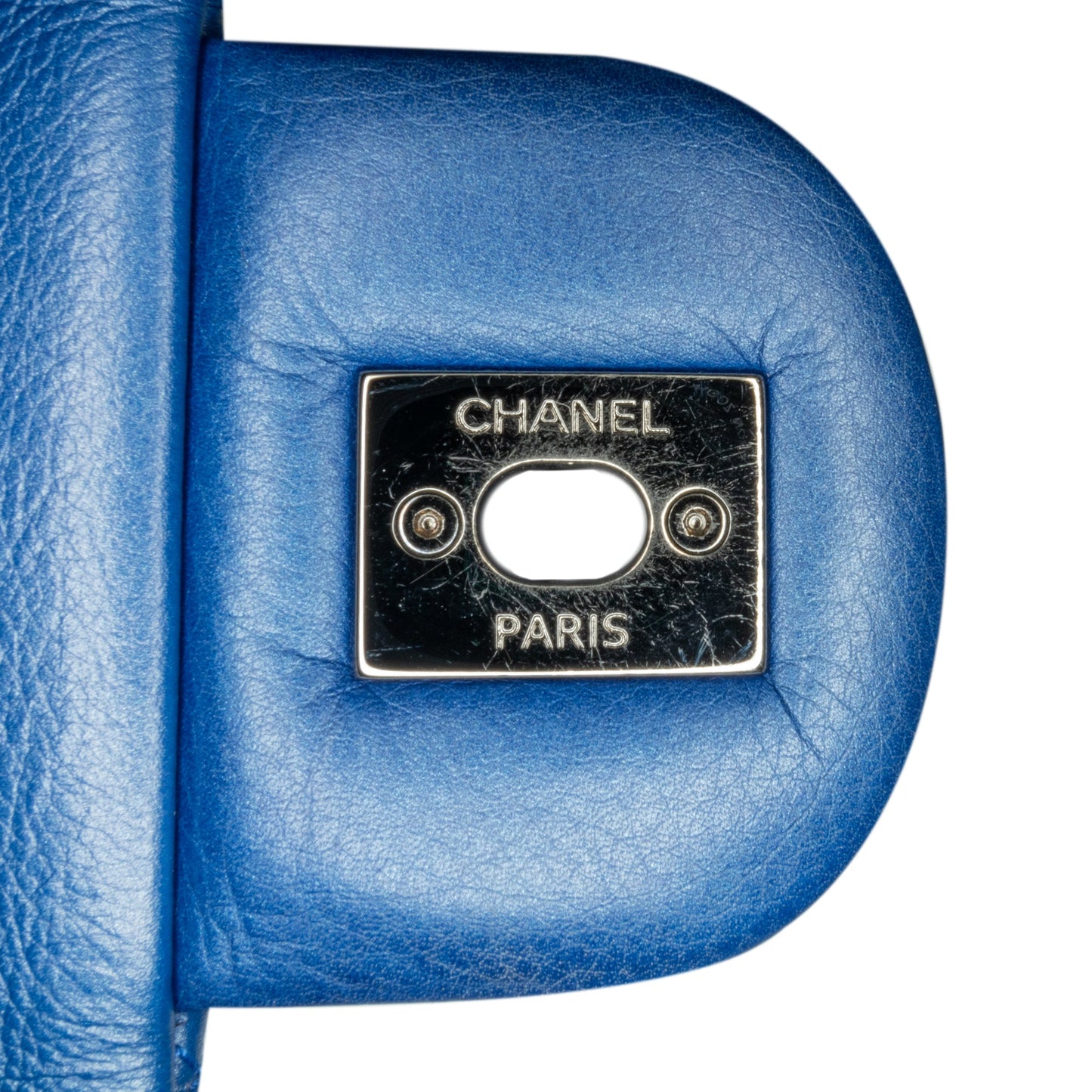 Chanel Multi Chain Flap Blue Quilted Calfskin Silver