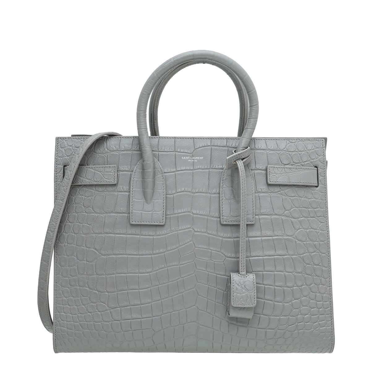 YSL Grey Croc Sac De Jour Small Bag