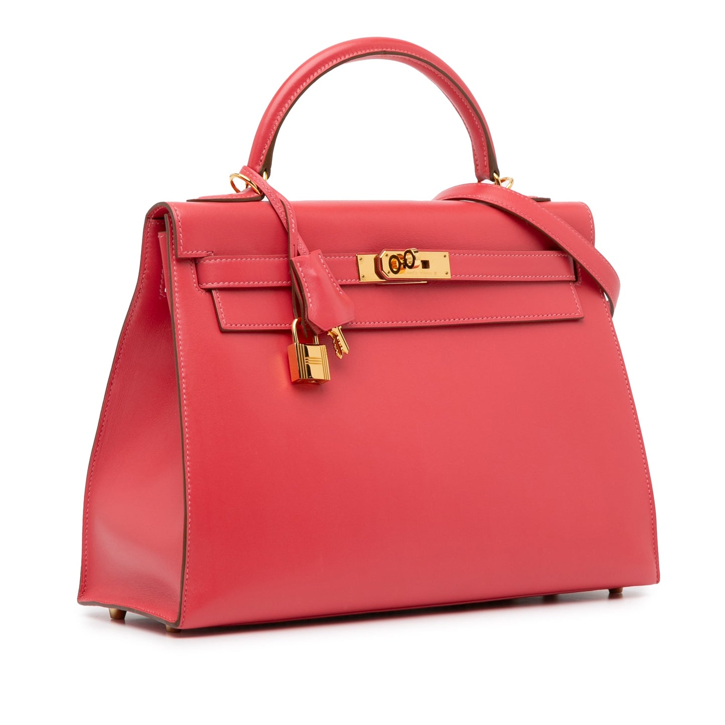 Hermès Kelly Sellier 32 Rose Lipstick Tadelakt Gold