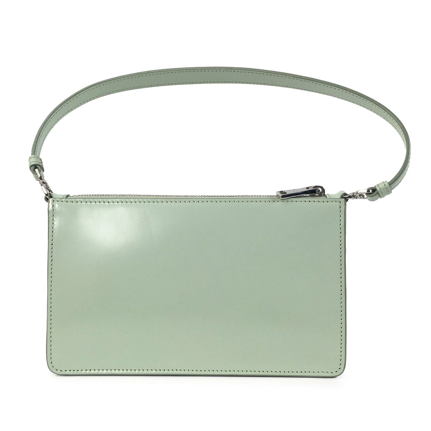 Prada Shoulder Bag Green Brushed Leather