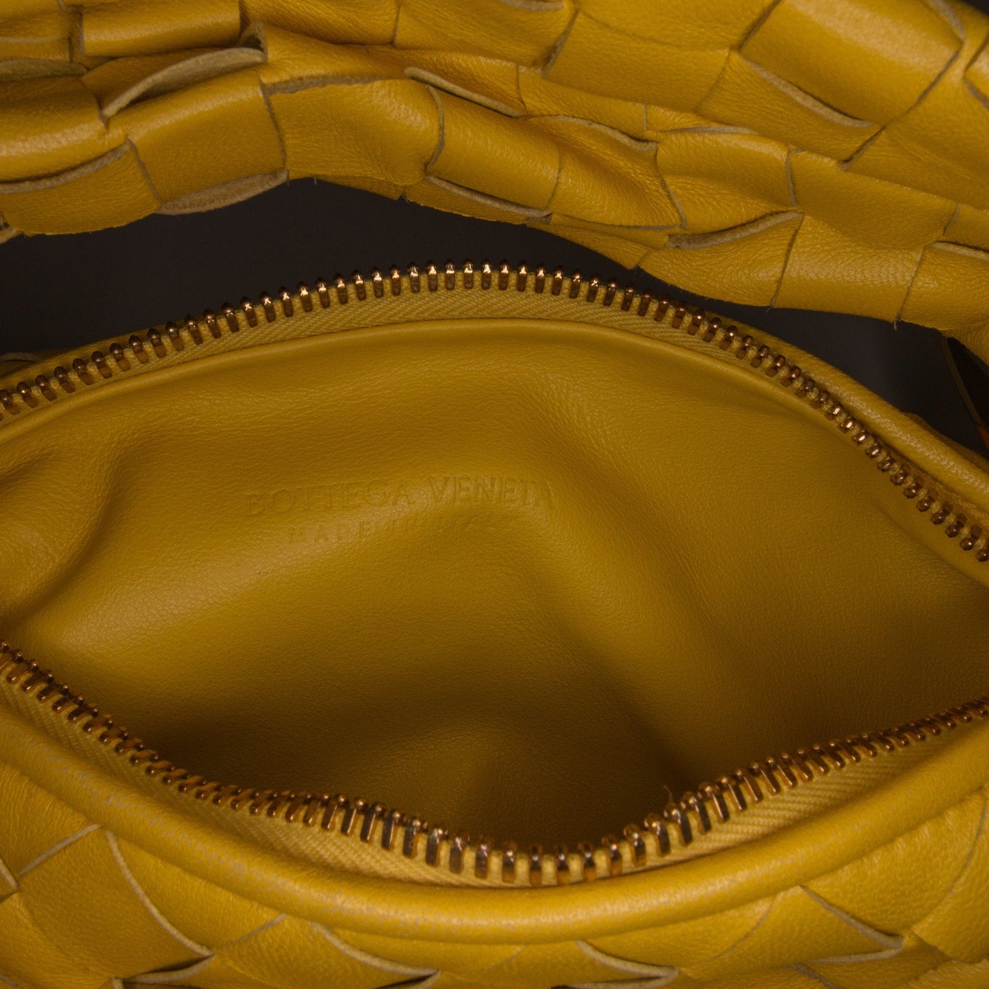 Bottega Veneta Jodie Mini Yellow Intrecciato