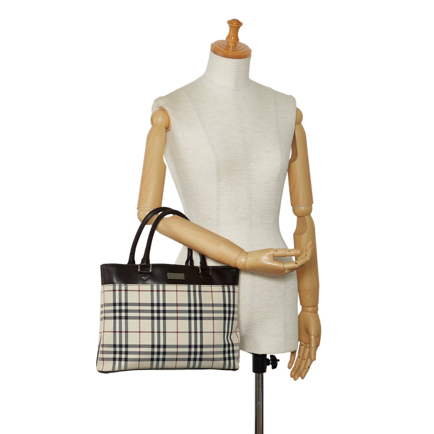 Brown Burberry House Check Tote